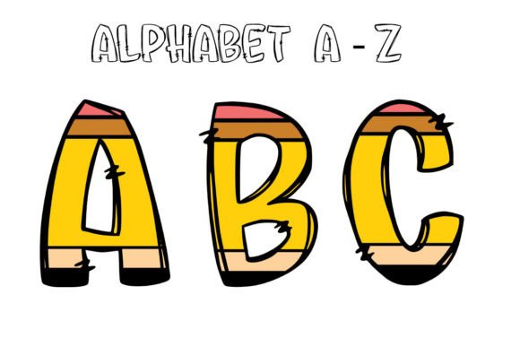 Back to School Alphabet Pencil Doodle: A Handcrafted Font for Authentic Design