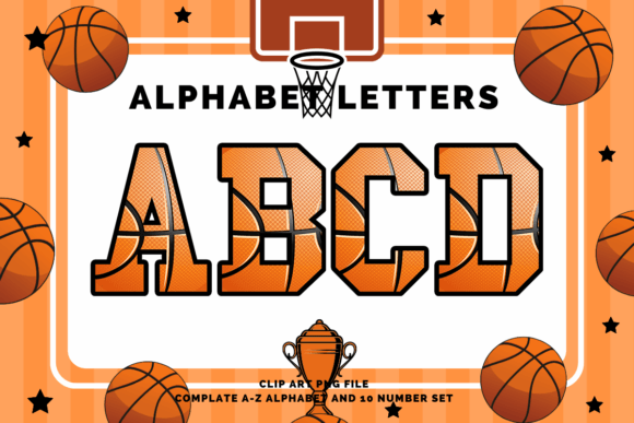 Basketball Alphabet Sport Varsity Letter: A Designer's Toolkit