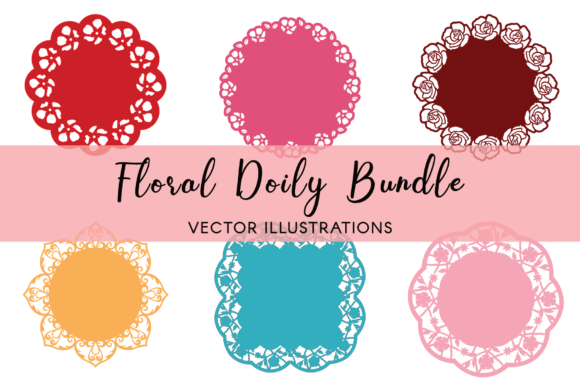 Floral Doily Bundle Clipart SVG: Design Assets for Every Project