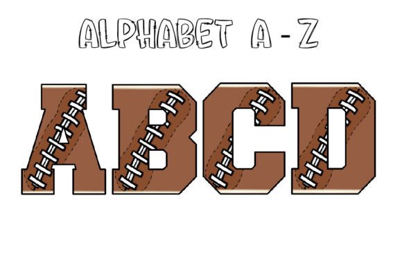 Football Alphabet PNG Design: Score a Touchdown in Your Projects