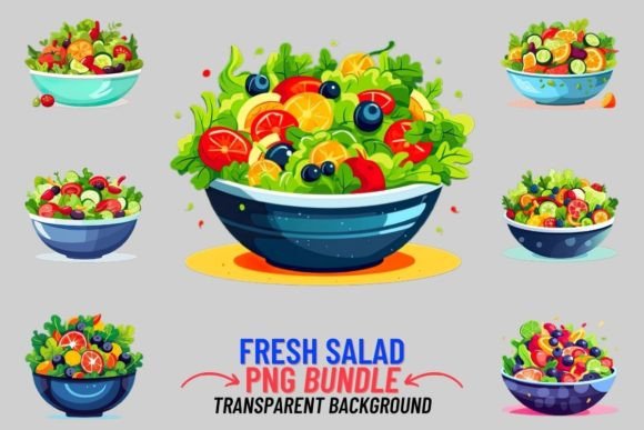 Fresh Salad 12 PNG Clipart: Vibrant Design Assets