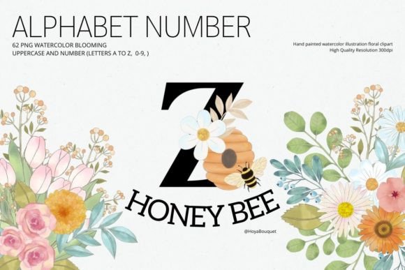 Honey Bee Alphabet Number: A Charming Design Asset