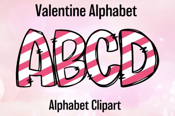Pink Stripes Valentine's Alphabet Love: A Designer's Secret Weapon