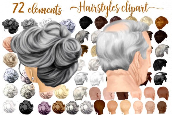 Styling with Soul: Using Elderly People Hair Clipart