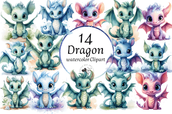 Unleashing Creativity with Dragon Watercolor Clip Art