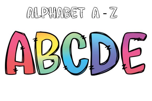 Unleashing Creativity with Pastel Rainbow Doodle Alphabet PNG